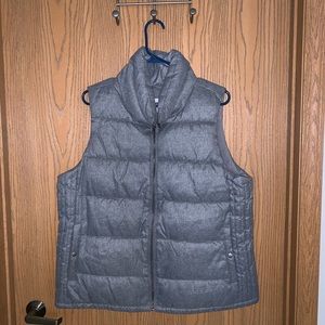 Gray puffer vest